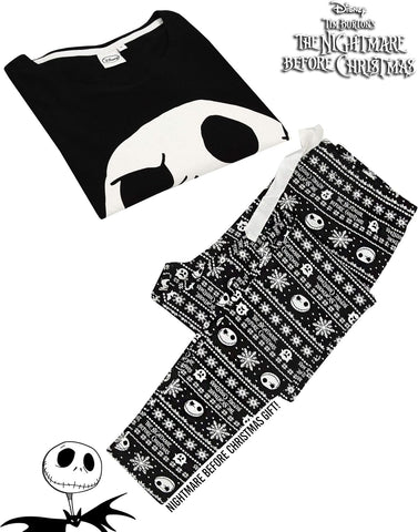 Disney The Nightmare Before Christmas Pajamas Womens Skellington PJ Top Trousers Ladies Sleepwear