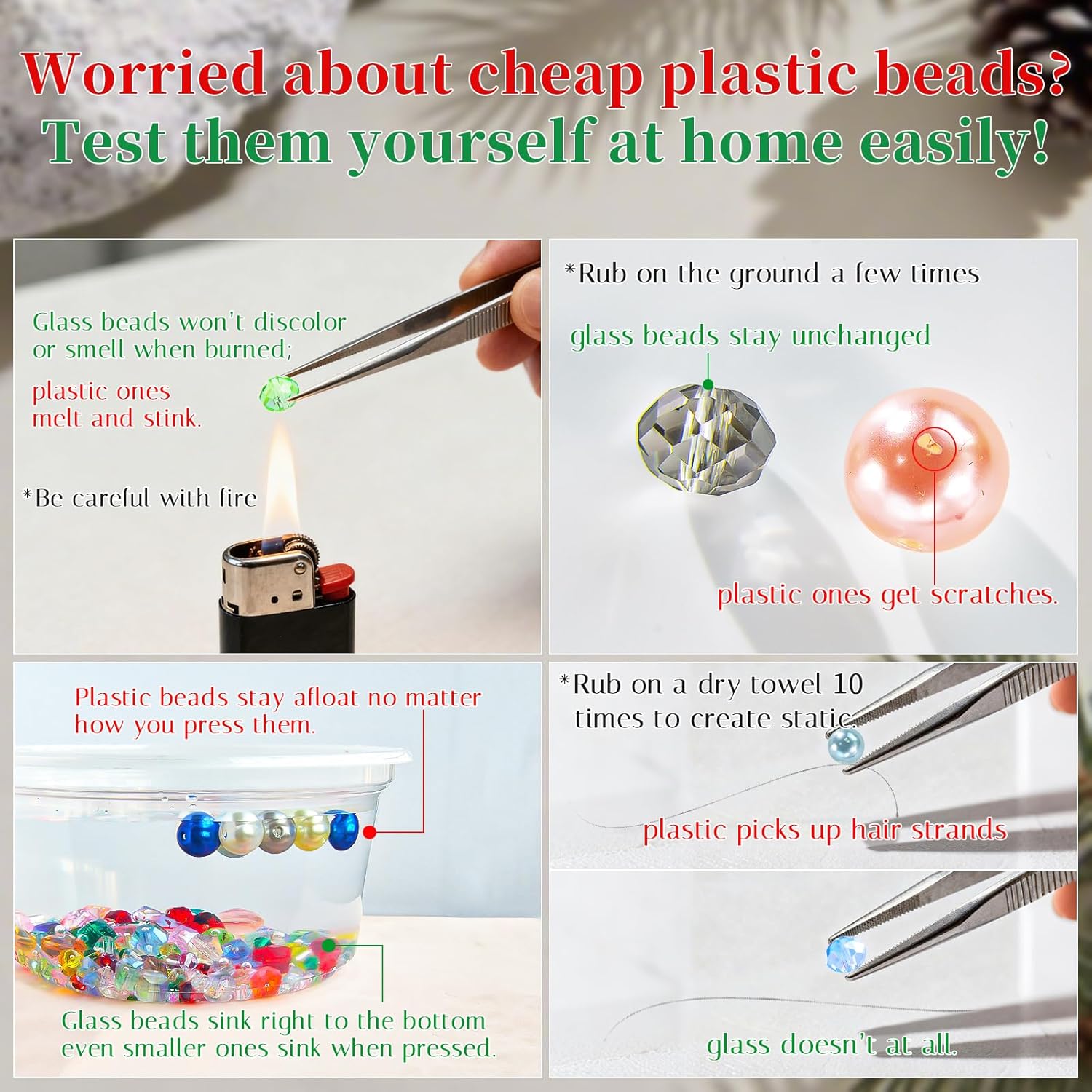 1500 Pcs Crystal Glass Beads for Jewelry Making – 12 Styles Bicone, Rondelle, Cube, Teardrop & 3mm Spacer Beads, DIY Bracelet Necklace Earring Craft Kit with Organizer Box(Red)