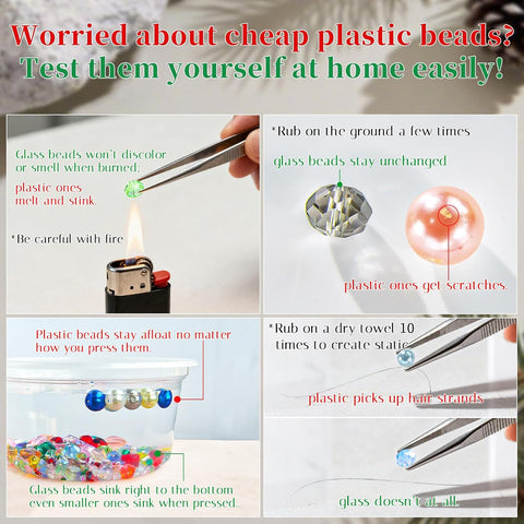 1500 Pcs Crystal Glass Beads for Jewelry Making – 12 Styles Bicone, Rondelle, Cube, Teardrop & 3mm Spacer Beads, DIY Bracelet Necklace Earring Craft Kit with Organizer Box(Red)