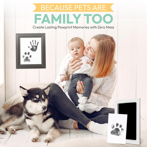 Extra Large Clean Touch Ink Pad for Baby Handprints and Footprints – Inkless Infant Hand & Foot Stamp – Safe for Babies, Doesn’t Touch Skin – Perfect Family Memory or Gift by Tiny Gifts, Black