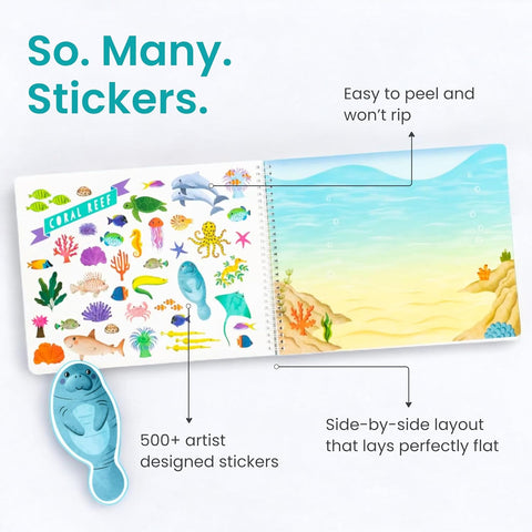 Cupkin Animal Habitats Coloring & Sticker Activity Book | 500+ Stickers
