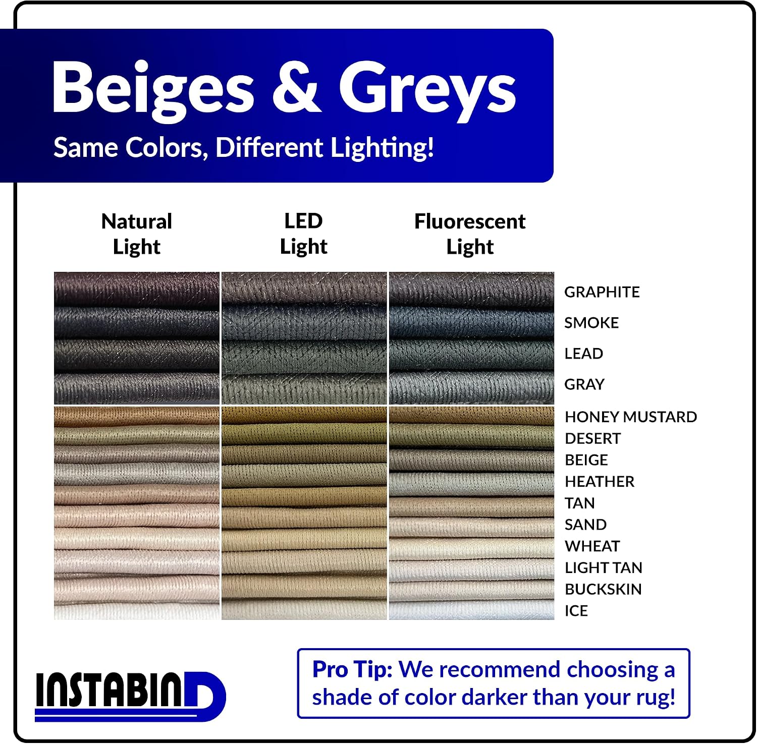 Instabind DIY Carpet Binding Tape - Regular Style Edge Trim - Grey, 54 LFT