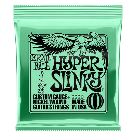 Ernie Ball Hyper Slinky Nickel Wound Electric Guitar Strings - 8-42 Gauge