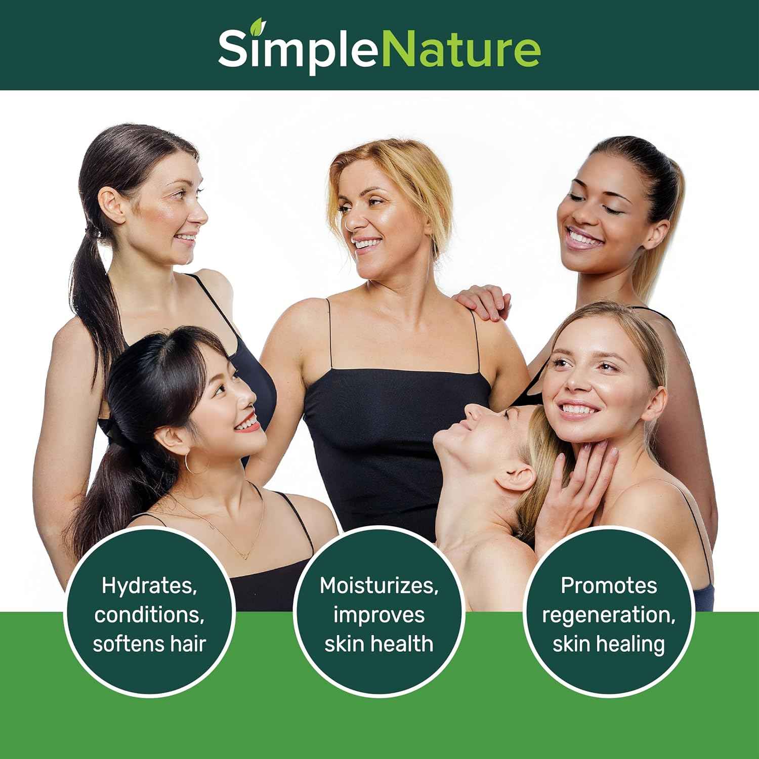 Simple Nature 100% Pure Vegetable Glycerin - 32 oz - Natural Pure Food/Cosmetic Grade for Skincare, Haircare, Cosmetics, Soapmaking, Crafts - Softening & Moisturizing Multipurpose Humectant