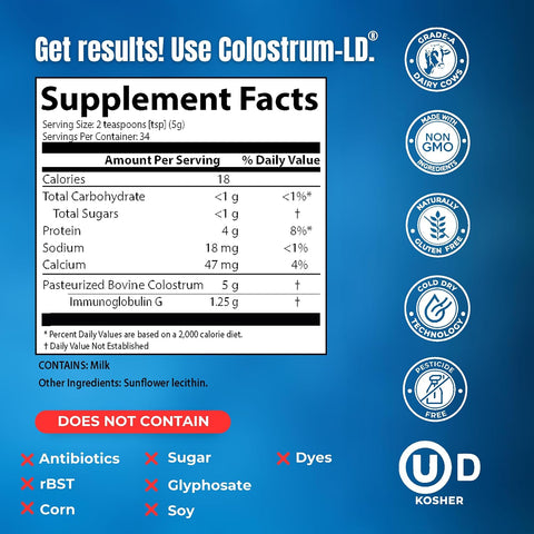 Sovereign Laboratories Colostrum-LD Powder, Liposomal, Unflavored, 6 oz