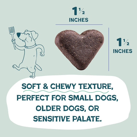 Shameless Pets Soft-Baked Dog Treats, Blueberried Treasure - Natural & Healthy Dog Chews with Mint for Immune Support - Made in USA, Free from Grain, Corn & Soy - 6-Pack