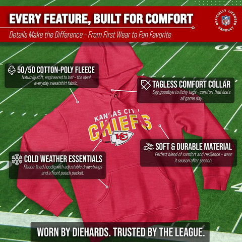 NFL Starting Fresh Fleece Hoodie - Pro Football Pullover Sweatshirt