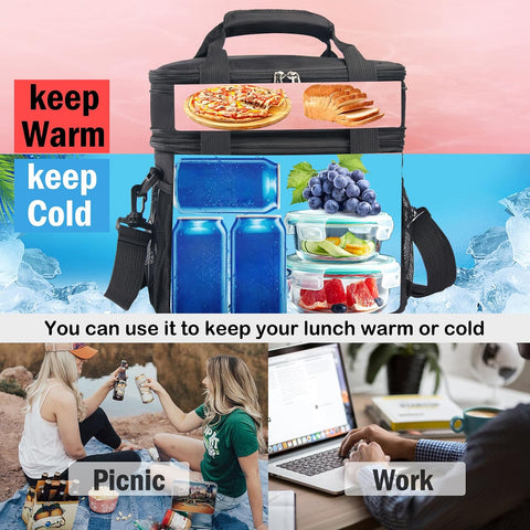 JOINGO Tactical Lunch Box for Men/Women, 16L Expandable Insulated Lunch Bag