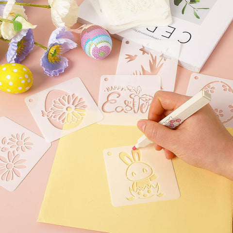 Augshy 56 Pack Easter Stencils, Christian Reusable for Painting Crafts