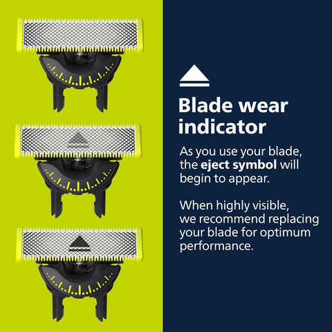 Philips Norelco OneBlade 360 Replacement Blades, 3 Pack | Genuine OneBlade 360 Blades, Stainless Steel, 360 Flex, Trim Edge and Shave, Up to 12-Month Supply, QP430/80