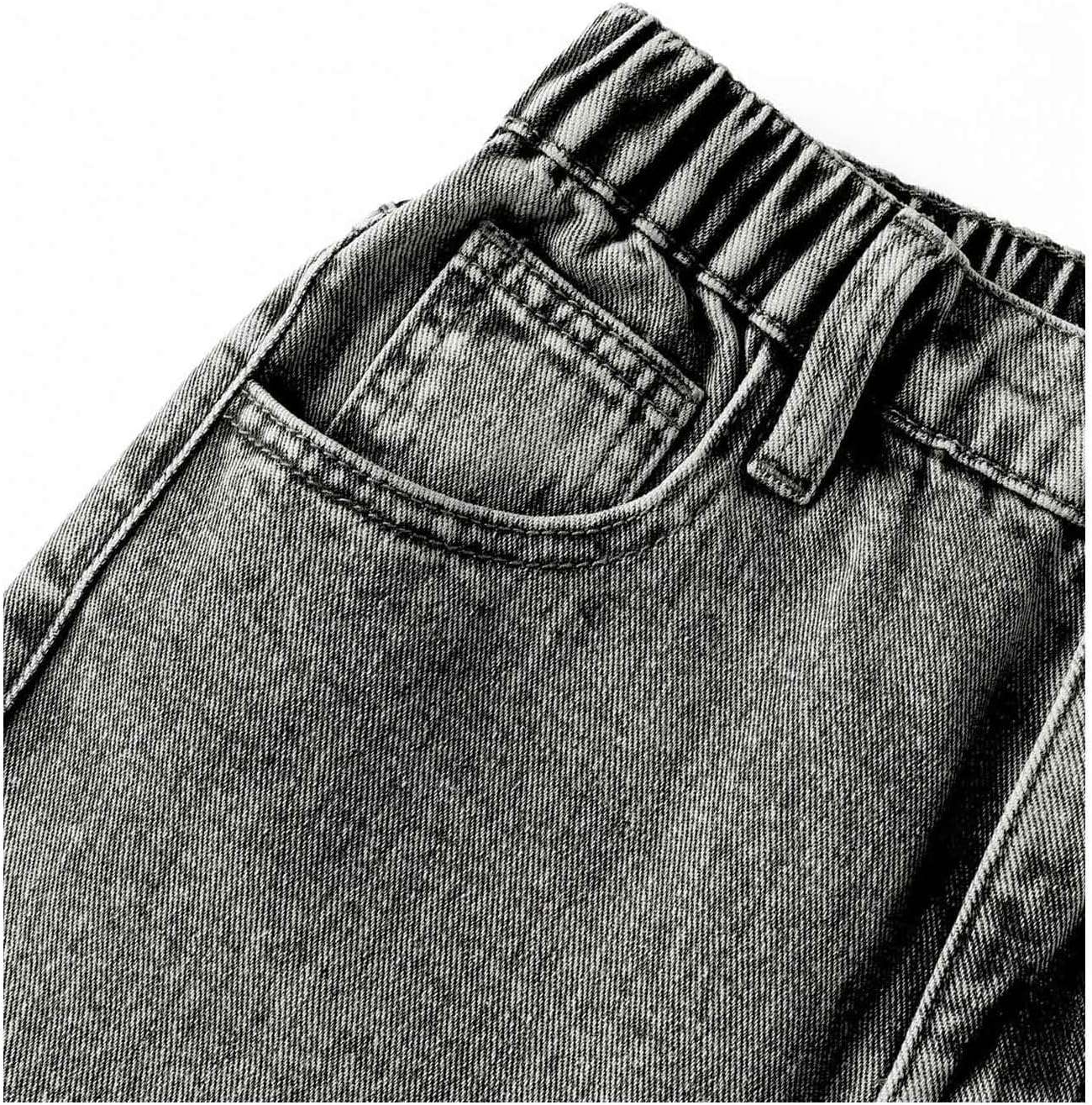 BEAUDRM Girl's Baggy Jeans Wide Leg Cute Jeans