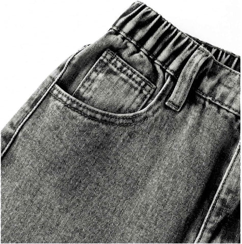 BEAUDRM Girl's Baggy Jeans Wide Leg Cute Jeans