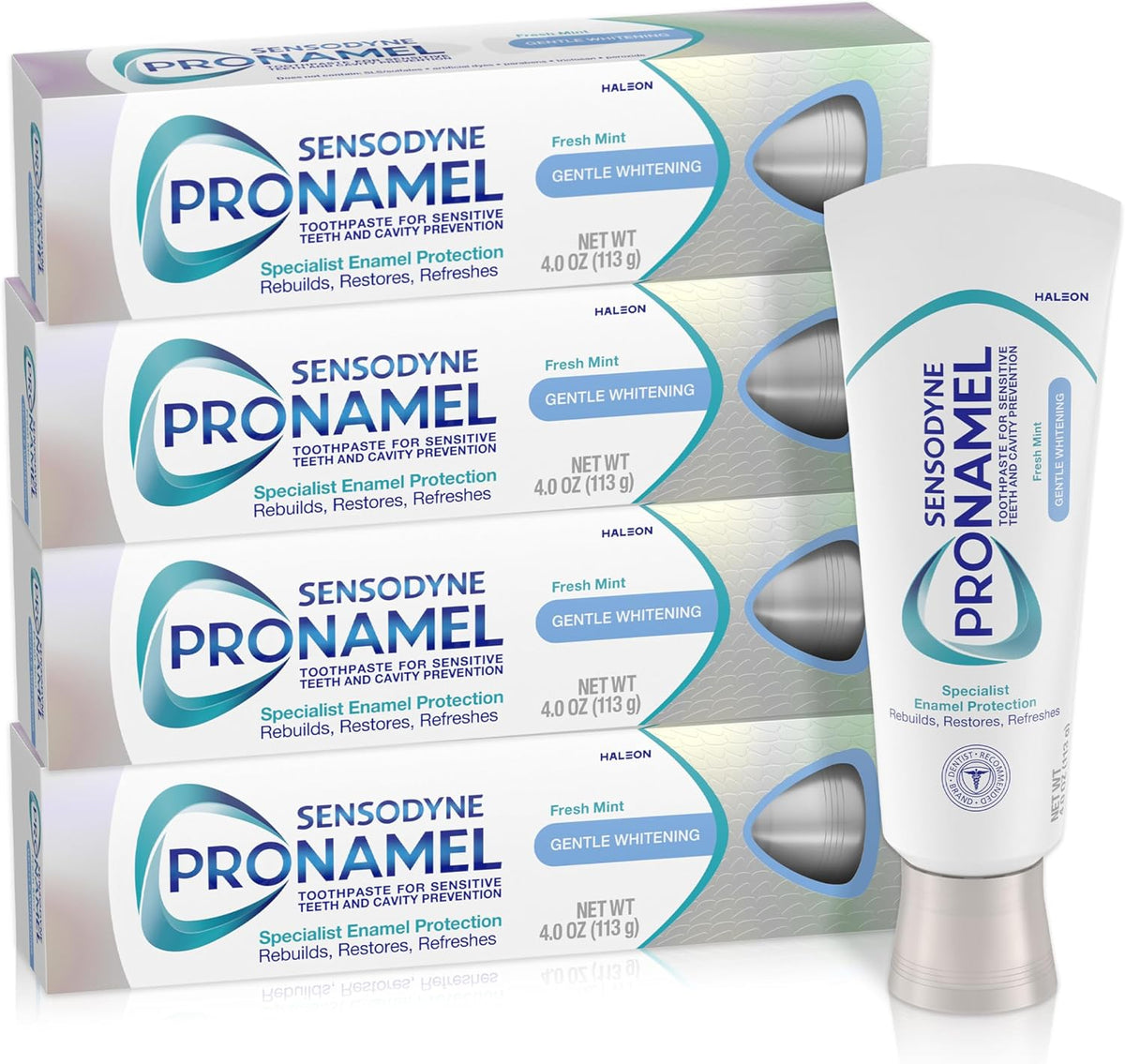 Sensodyne Pronamel Gentle Whitening Fresh Mint Toothpaste, 4 oz (4 Pack)