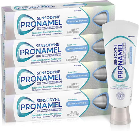 Sensodyne Pronamel Gentle Whitening Fresh Mint Toothpaste, 4 oz (4 Pack)