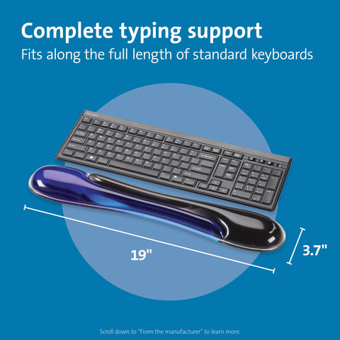 Kensington Duo Gel Keyboard Wrist Rest - Blue (K62397AM)