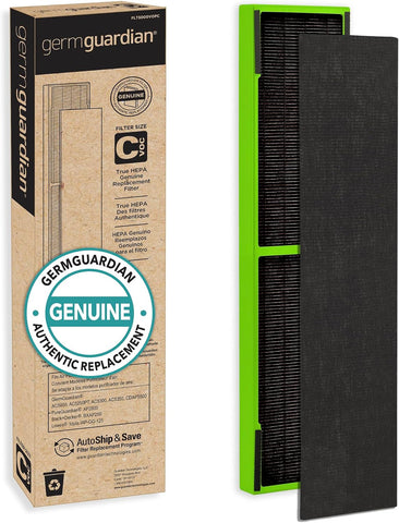 GermGuardian Filter C Toxin Clear HEPA Genuine Replacement Filter, Removes 99.97% of Pollutants, Common VOCs, Household Toxins, for AC5000, AC5250, AC5300, AC5350, CDAP5500, Black/Green, FLT5000VO