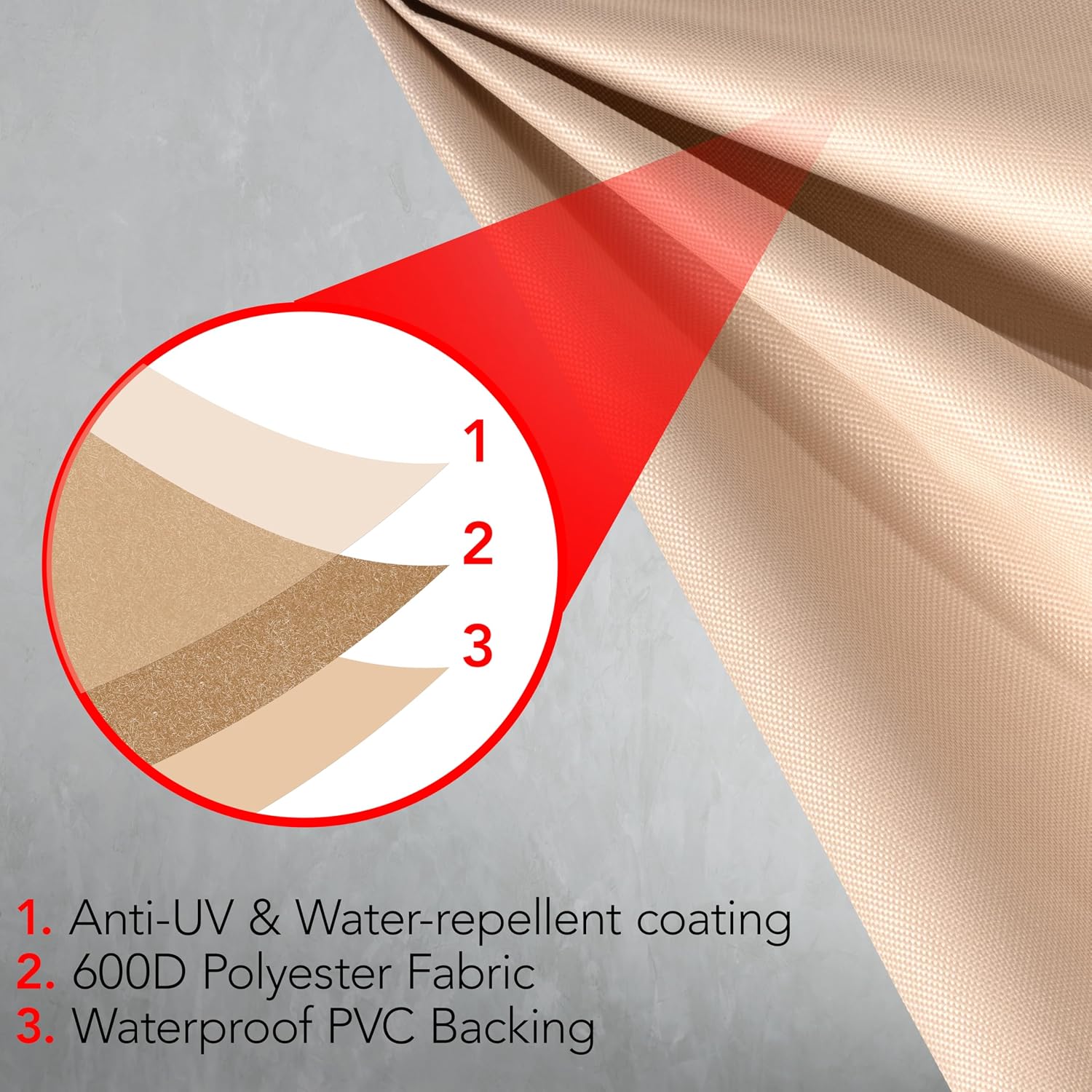GrillTough Heavy Duty BBQ Grill Cover for Outdoor Grill, 30 Inch Tan