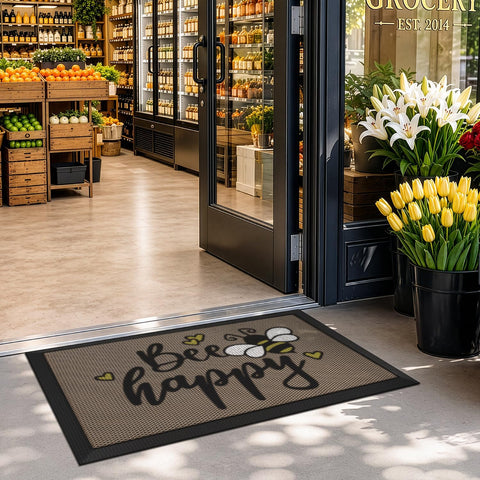 LUMI Outside Welcome Door Mat 17x30, Non-Slip Durable Rubber Easy Clean