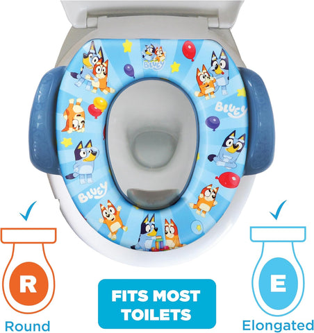 Bluey Soft Potty Seat - Potty Training Toilet Seat, Soft Cushion, Baby Potty Training, Safe, Easy to Clean