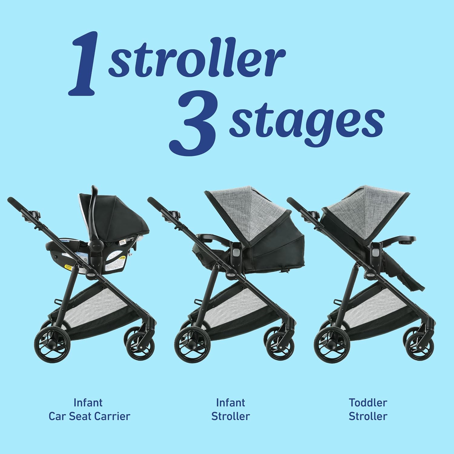 Graco Modes Element 3-in-1 Travel System (Stroller & Car Seat), Canter