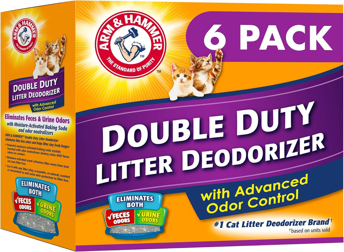 ARM & HAMMER Cat Litter Deodorizer Double Duty, 30 oz, 6 Pack