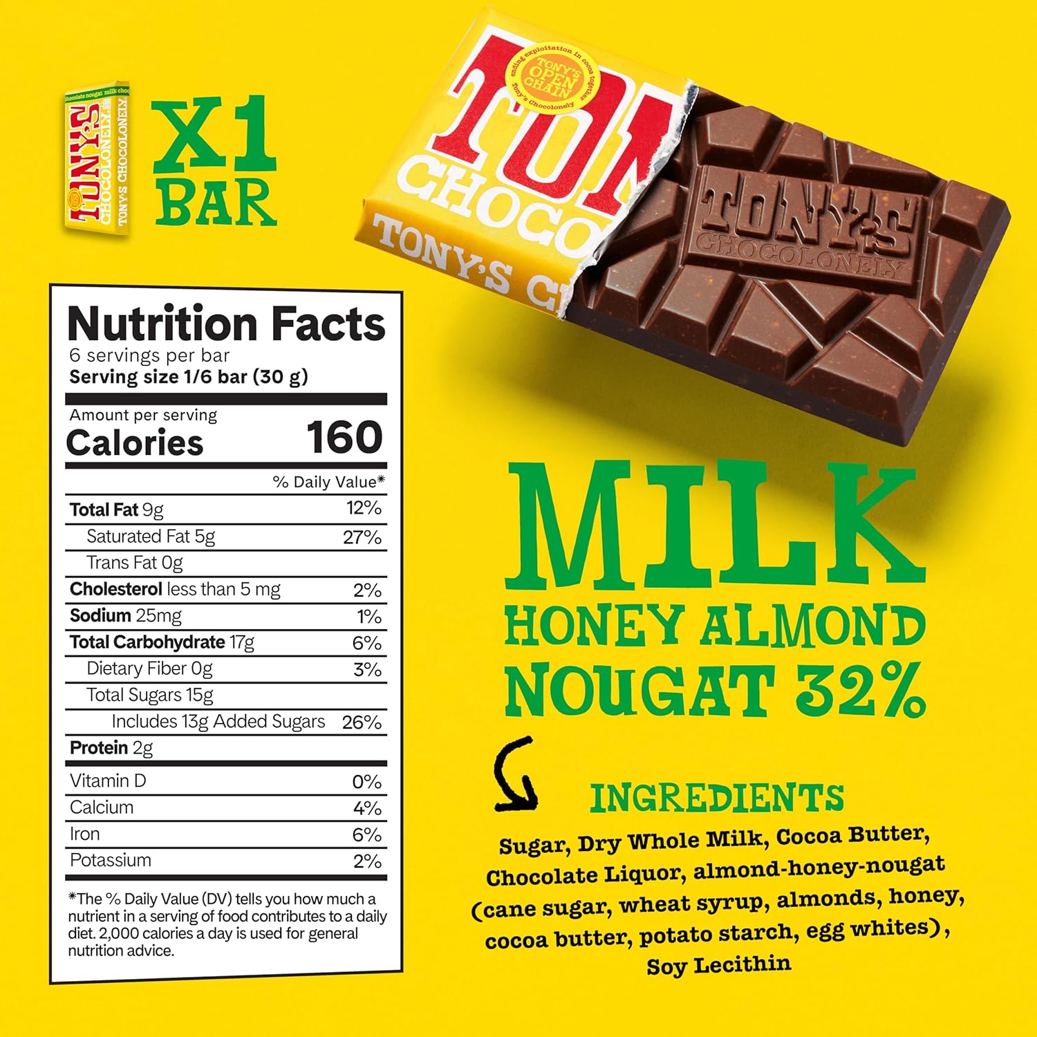 Tony’s Chocolonely Super Duper Milk Chocolate Candy Bar Bundle, Milk & White Chocolate With Sea Salt, Caramel, Pretzel Toffee, Almond, Hazelnut, Made From Quality Fairtrade Cocoa, 6 Bars, 6.35 Oz Each