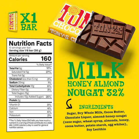 Tony’s Chocolonely Super Duper Milk Chocolate Candy Bar Bundle, Milk & White Chocolate With Sea Salt, Caramel, Pretzel Toffee, Almond, Hazelnut, Made From Quality Fairtrade Cocoa, 6 Bars, 6.35 Oz Each
