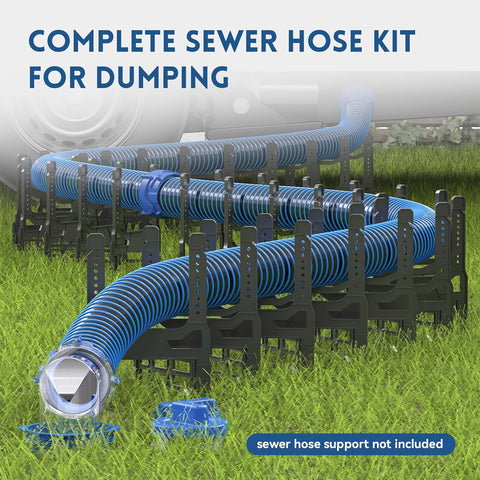 DUMPMAN RV Sewer Hose Kit, 2 * 10 Ft Sewage Hose