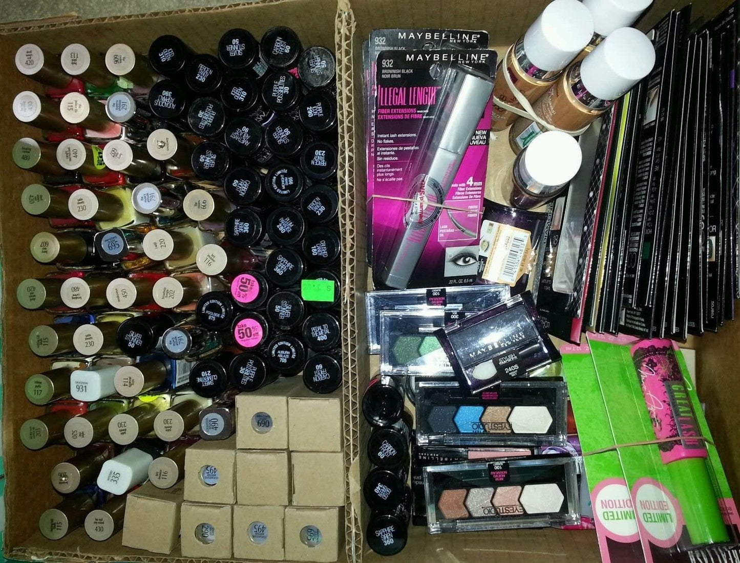 25 Piece Wholesale Loreal and Maybelline Cosmetics Lot,assorted