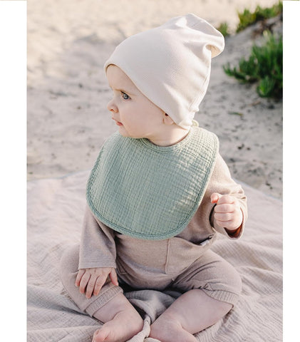 Konssy 8-Pack Muslin Baby Bibs, Adjustable Fit for Drooling and Teething
