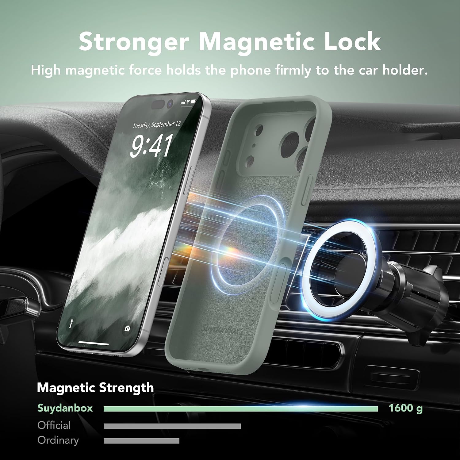 Magnetic for iPhone 17 Pro Case Silicone Calke Green