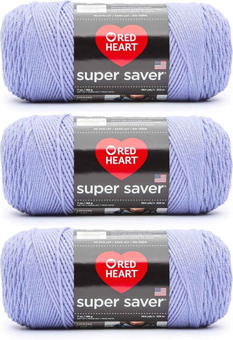 Red Heart Super Saver Yarn for Crocheting & Knitting, Light Jasmine, 3-Pack