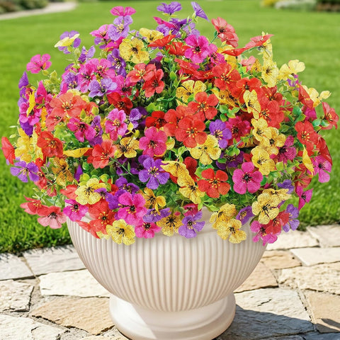 Lifewit Artificial Flowers for Outdoor, Faux Flowers for Garden Decor