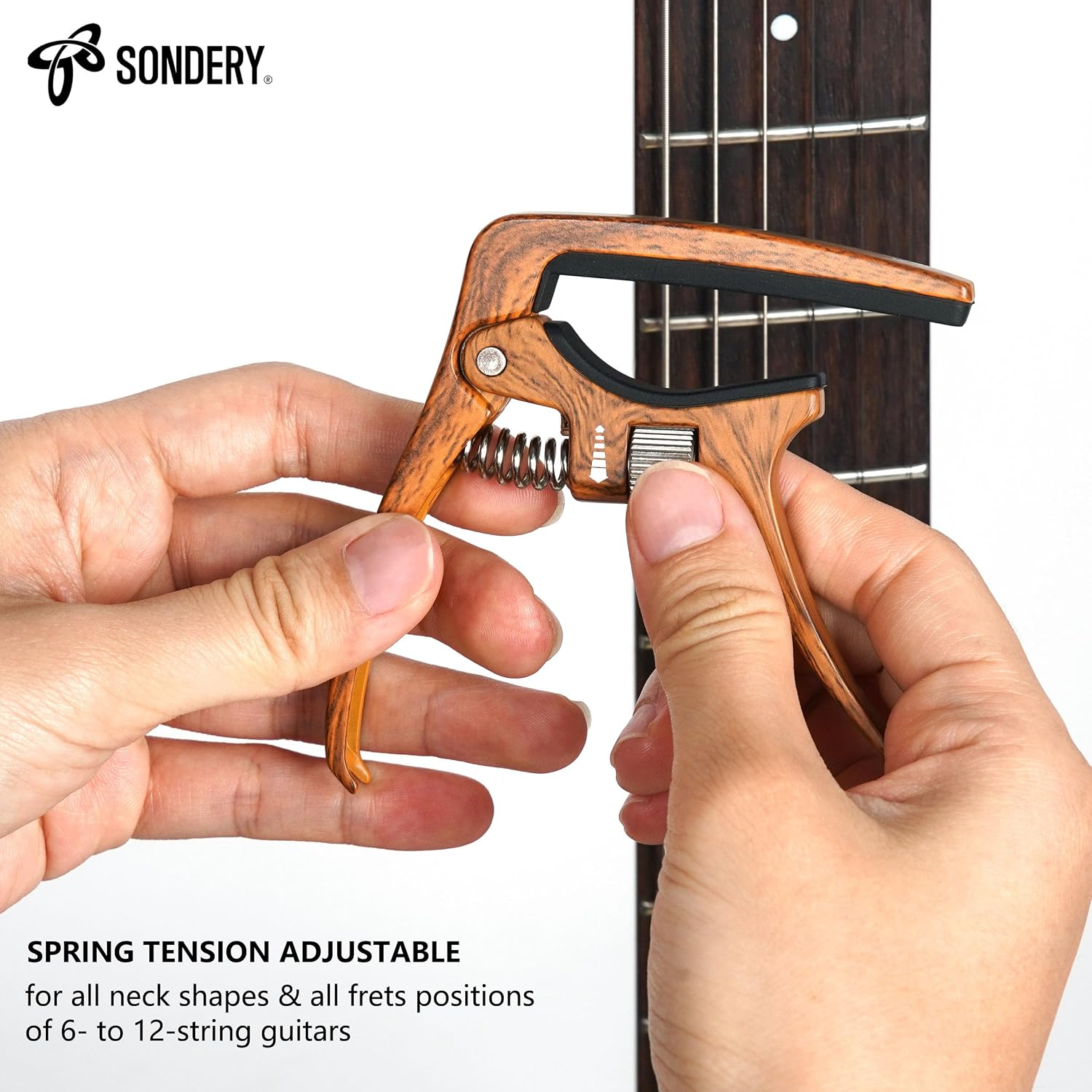 Sondery Adjustable Capo Quick Release for 6 String Acoustic Electric Guitar