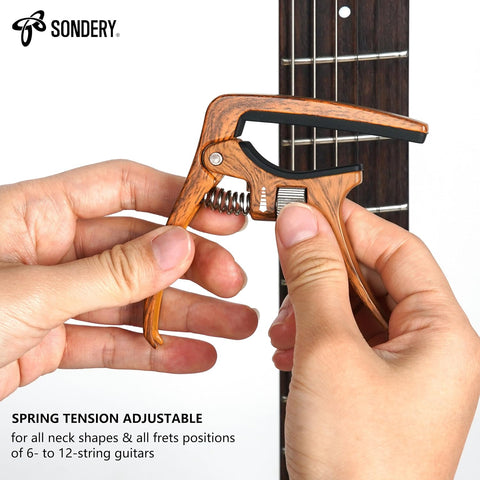 Sondery Adjustable Capo Quick Release for 6 String Acoustic Electric Guitar
