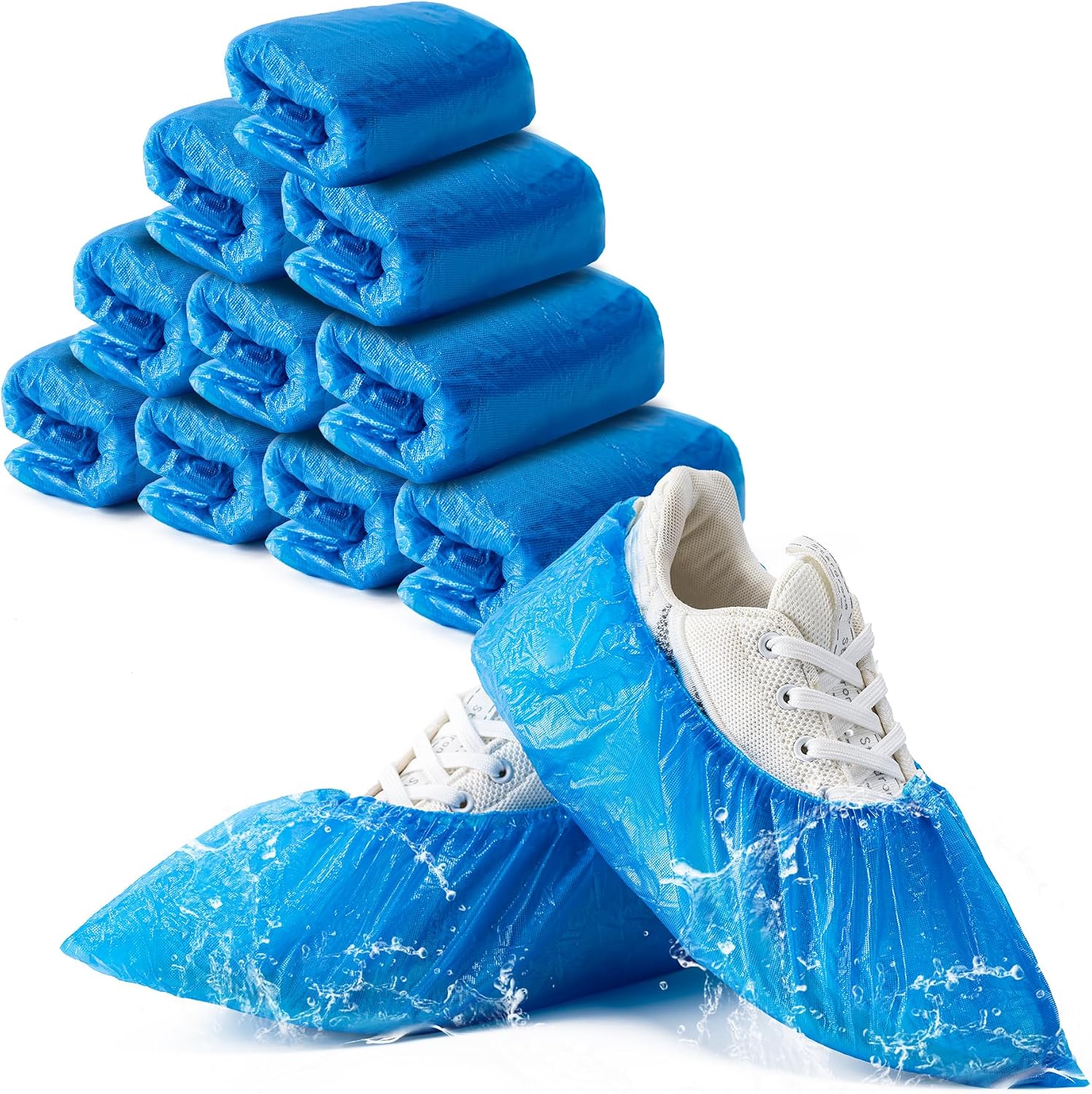 BOOMIBOO Shoe Covers Disposable Non Slip - 110 Pack (55 Pairs)
