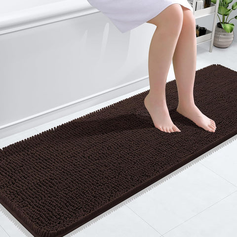 OLANLY Bathroom Runner Rugs 59x20, Extra Soft Absorbent Chenille Bath Rugs