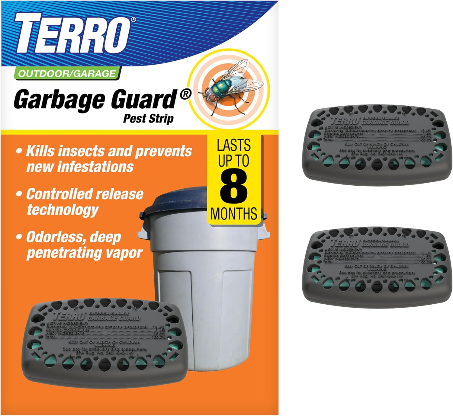 TERRO Garbage Guard Trash Can Insect Killer, 2-Pack