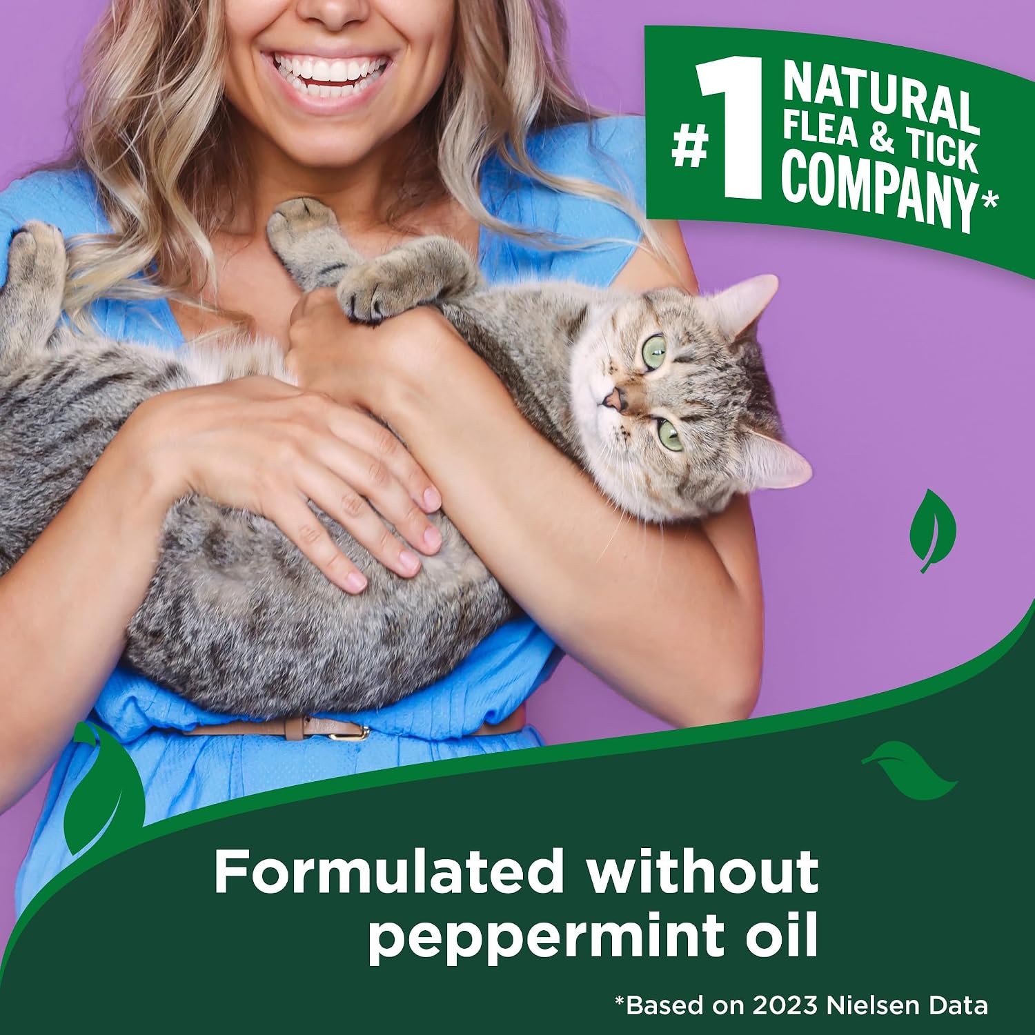 Vet's Best Flea & Tick Mist for Cats, Cotton Spice, Plant-Based, 6.3 oz