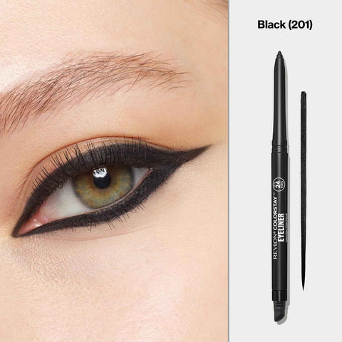 REVLON ColorStay Pencil Waterproof Eyeliner, 201 Black, 0.01 oz