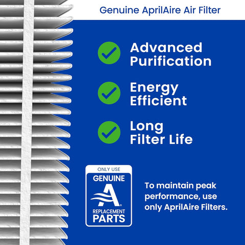 Genuine AprilAire 413 Replacement Filter for AprilAire Whole House Air Purifiers - MERV 13, Healthy Home Allergy, 16x25x4 Air Filter (Pack of 1)