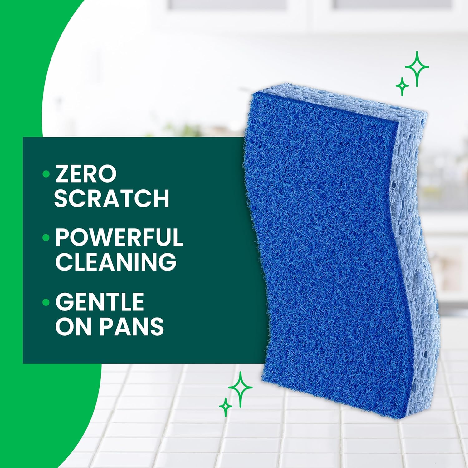 Scotch-Brite Zero Scratch Scrub Sponge, 9 Pack