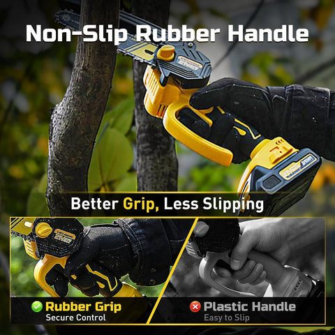 6-Inch Mini Chainsaw Cordless, 21V 2.0Ah Battery Powered Electric Pruning Saw, One-Hand Chain Saw for Tree Trimming, Lightweight, Small and Easy Control for Seniors, Women, Beginners & Yard Work