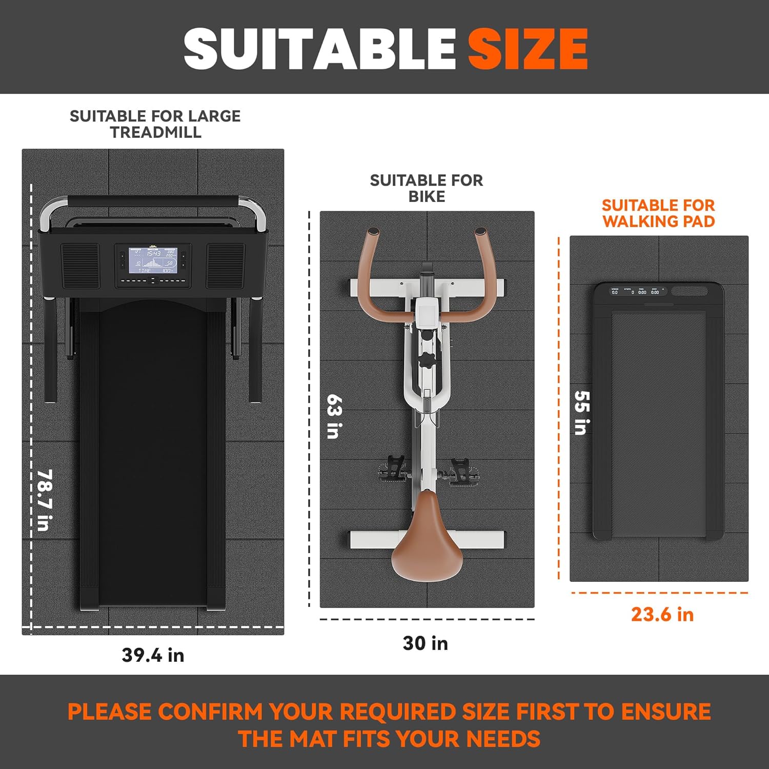 Stepwaver Walking Pad Mat, Treadmill Mat for Carpet & Hardwood Floors