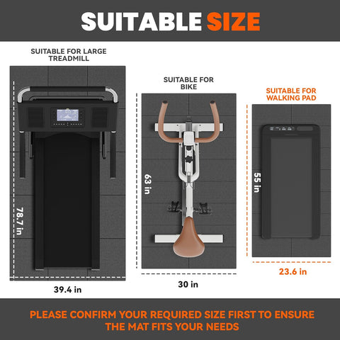Stepwaver Walking Pad Mat, Treadmill Mat for Carpet & Hardwood Floors