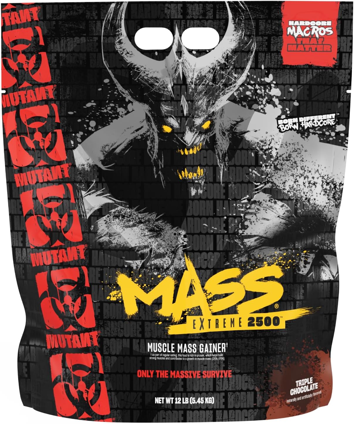 Mutant Mass Weight Gainer Protein Powder, Triple Chocolate, 15 lb