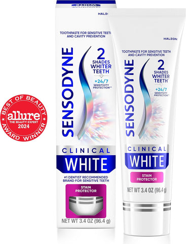 Sensodyne Clinical White Stain Protector Toothpaste, 3.4 oz