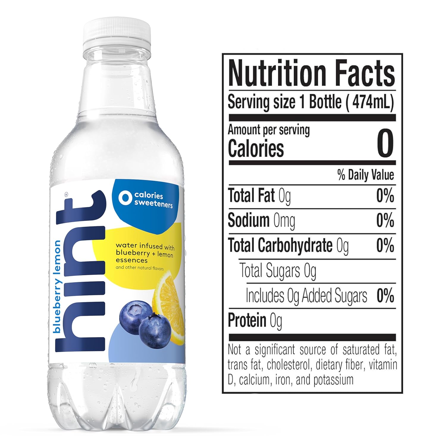 Hint Flavored Water Zero Sugar 0 Calories - White Variety (12 pack)