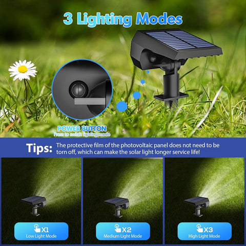 NYMPHY Solar Lights Outdoor Waterproof - 4 Pack (Cool White)
