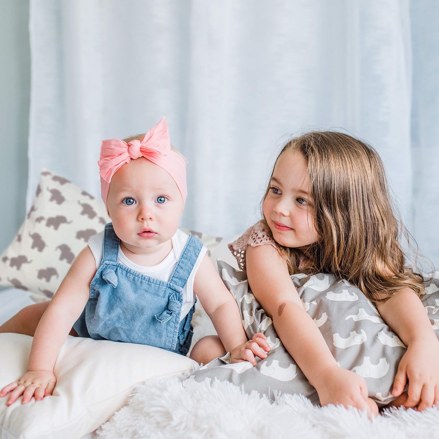 Little Sleepy Head Toddler Pillowcase, 100% Cotton & Hypoallergenic Pillow Case for Toddler Pillow, Snug Fit Envelope Pillowcase, 13x18 Pillowcase, Pilllow Sold Separately (Happy Elephants - White)